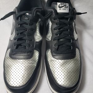 Nike Air Force 1 '07 Metallic Silver, Black and White Size 15 - 315122-008